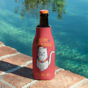 Porta-garrafa Meowy Kalikimaka - Feliz Natal para Gatos