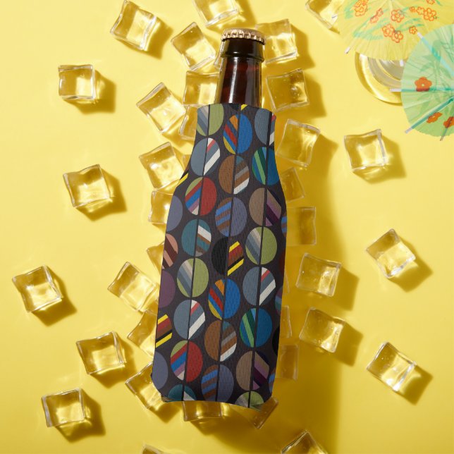 Porta-garrafa Metades Ovalas em Faixa Masculina (Verão in situ)