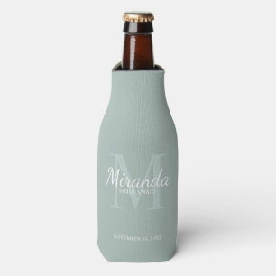 Porta-garrafa Monograma e nome da Bridesmaid Personalizada