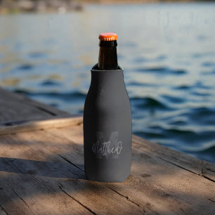Porta-garrafa Monograma Moderno Legal Grunge Adicionar Seu Nome