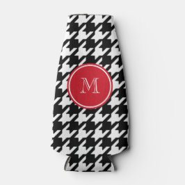 Porta-garrafa Monograma vermelho-roxo preto e branco
