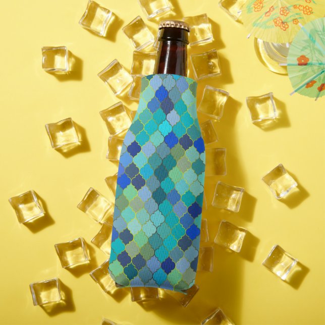 Porta-garrafa Mosaico Marroquino Azul Aqua (Verão in situ)