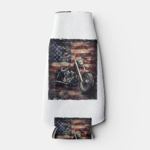 Porta-garrafa Moto Vintage EUA Bandeira Retro Biker Americano