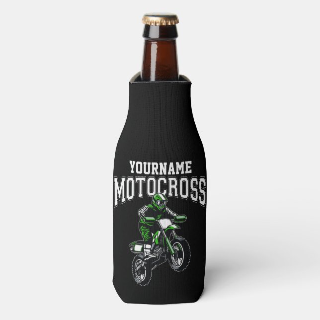 Porta-garrafa Motocross Dirt Bike Racing Personalizado (Frente da Garrafa)
