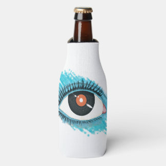 Porta-garrafa Musical vision: eye illustration with vinyl record