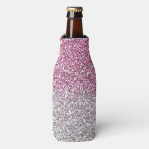Porta-garrafa Na moda cor-de-rosa com brilho