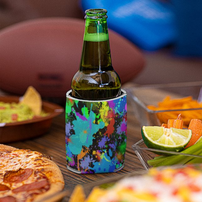 Porta-garrafa Neon Paint Splatter (Criador carregado)