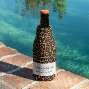 Porta-garrafa Noiva de Solteira Luxuosa Estampa de Leopardo Tend