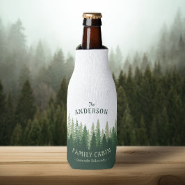 Porta-garrafa Nome da Família Local da Cabina Floresta de Pinhei