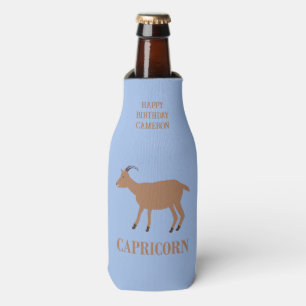 Porta-garrafa Nome personalizado de Capricorn Star Sign Goat