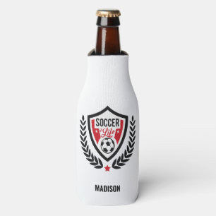 Porta-garrafa Nome personalizado do logotipo do futebol