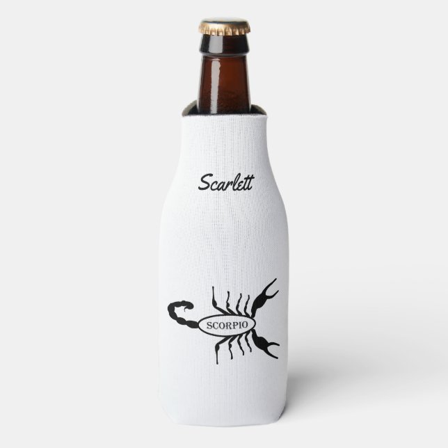 Porta-garrafa Nome Personalizado do Sinal de Estrela do Scorpio  (Frente da Garrafa)