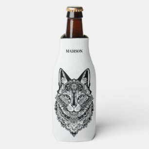 Porta-garrafa Nome Personalizado Gato Ornamental