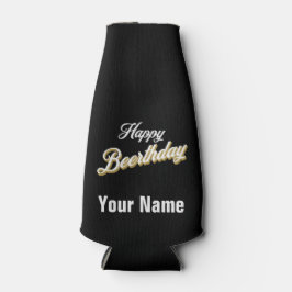 Porta-garrafa Nome Personalizado Happy Beerthday Beer Freser