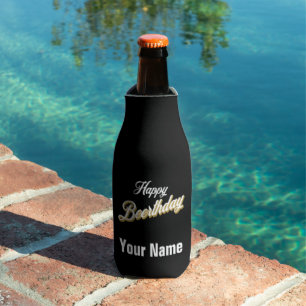 Porta-garrafa Nome Personalizado Happy Beerthday Beer Freser