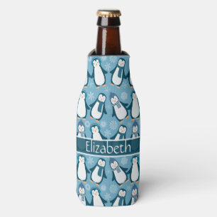 Porta-garrafa O design bonito dos pinguins do inverno adiciona o