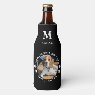 Porta-garrafa O melhor Pai de cães personaliza o monograma - fo