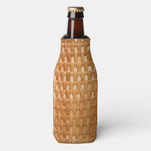 Porta-garrafa O olhar da textura de vime de Basketweave da laca