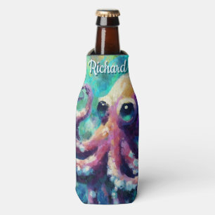 Porta-garrafa Octopus Náutico Beach Coastal Personalizado