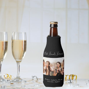 Porta-garrafa Os melhores amigos para sempre - preto na festa pe