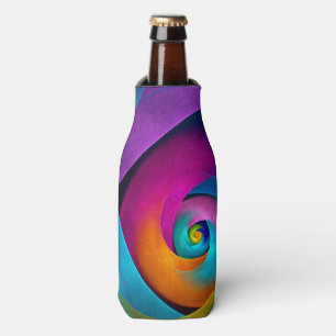 Porta-garrafa Padrão Azul Cor-de-rosa Abstrato Floral Moderno #1