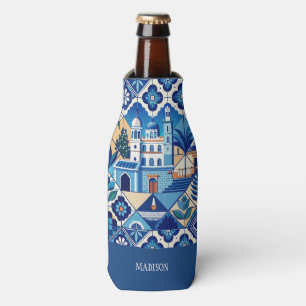 Porta-garrafa Padrão de Azulejos Azulejo de Nome Personalizado