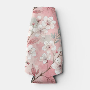 Porta-garrafa Padrão de Flor Sakura Rosa