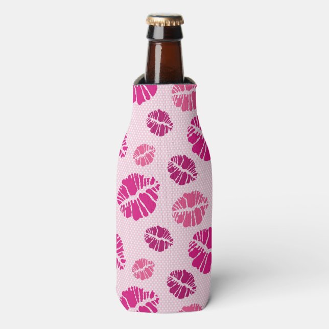 Porta-garrafa Padrão de Impressão de Forma do Beijo Lipstick (Frente da Garrafa)