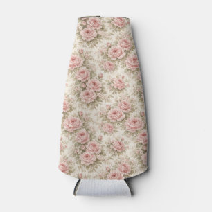 Porta-garrafa Padrão Floral Sem Costura Rosa Vintage Elegante