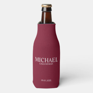 Porta-garrafa Padrinho de casamento Vermelho Personalizado Moder