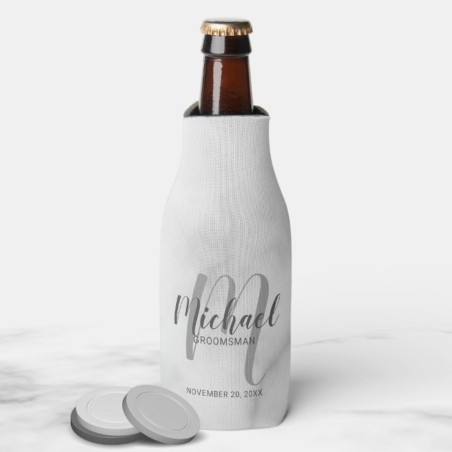 Porta-garrafa Padrinhos de casamento Personalizados de Script Mo (Criador carregado)