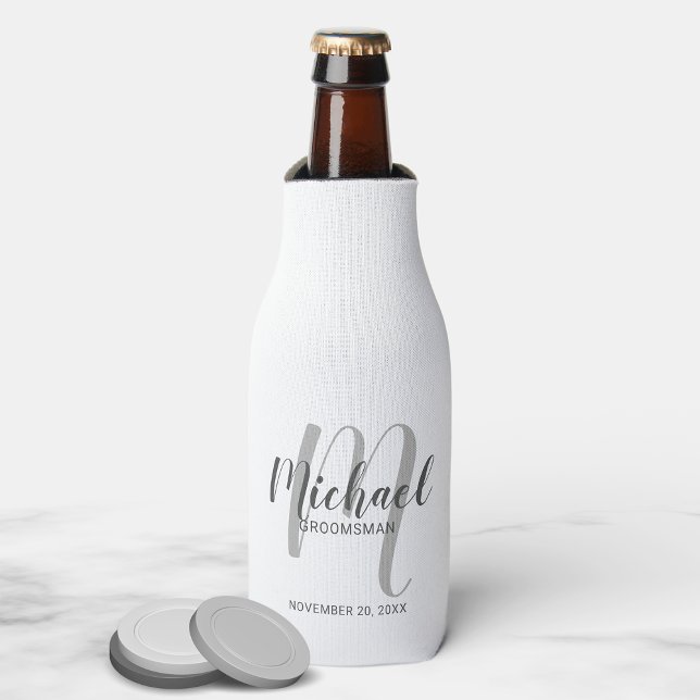 Porta-garrafa Padrinhos de casamento Personalizados de Script Mo (Criador carregado)