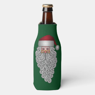 Porta-garrafa Papai noel festivo na barba encaracolado
