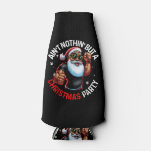 Porta-garrafa Papai Noel Natal afro-americano