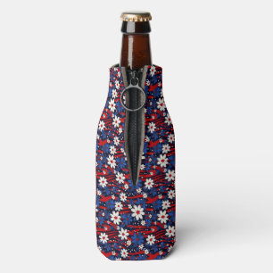 Porta-garrafa Patriotic Bloom - Estrelas, Stripes e Elegância Fl