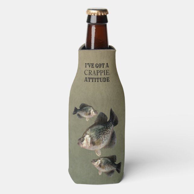 Porta-garrafa Pesca Engraçada De Atitude De Crappie (Frente da Garrafa)