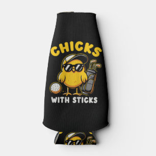 Porta-garrafa Pintinhos Com Sticks Golfer Girl Gol