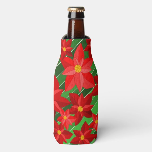 Porta-garrafa Poinsettias (Frente da Garrafa)