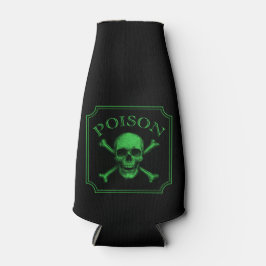 Porta-garrafa Poison Skull e Crossbones Halloween Design Impress