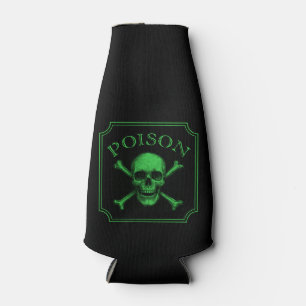 Porta-garrafa Poison Skull e Crossbones Halloween Design Impress