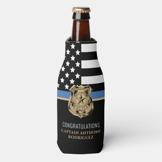 Porta-garrafa Polícia da Polícia - Linha Azul Fino (Frente da Garrafa)