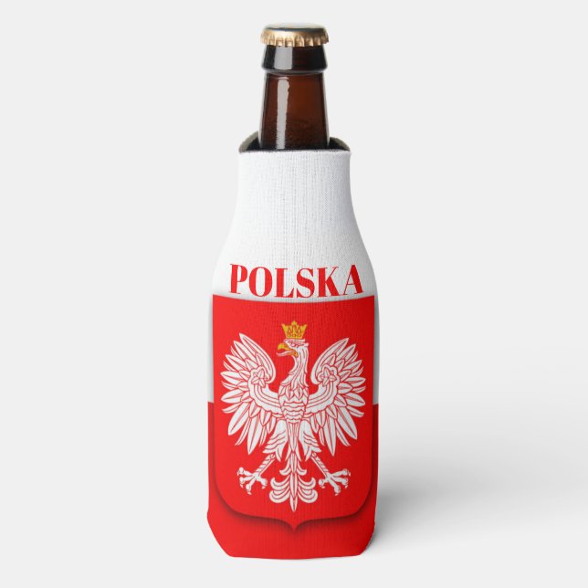 Porta-garrafa Polônia Polska Polonês Emblem Eagle (Frente da Garrafa)
