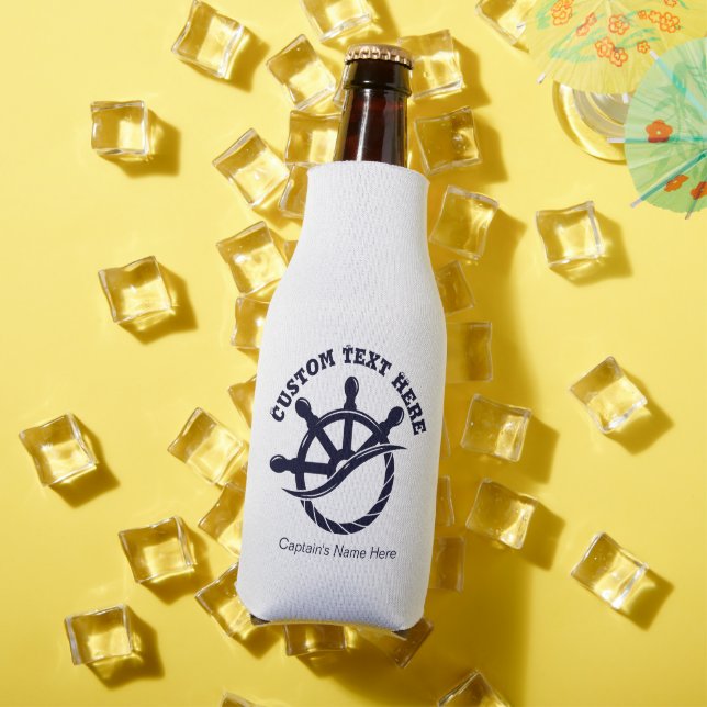 Porta-garrafa Presente Náutico de Capitão de Barco Personalizado (Verão in situ)