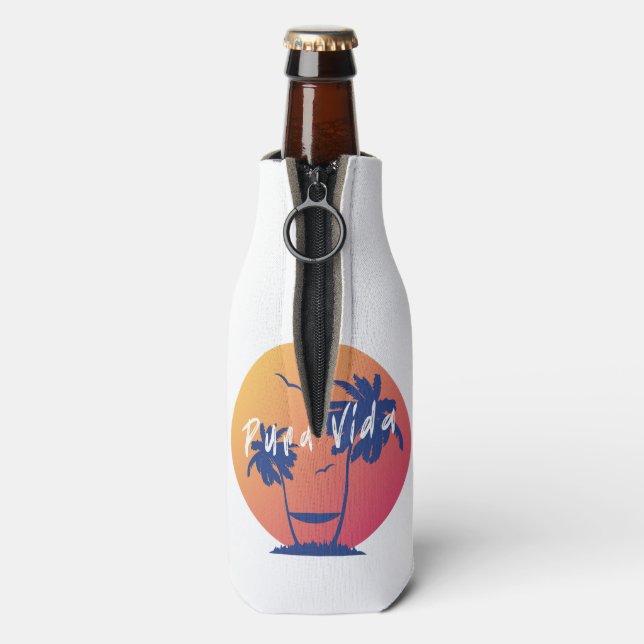 Porta-garrafa Pura Vida Sunset Beach Costa Rica Souvenir (traseira da garrafa)