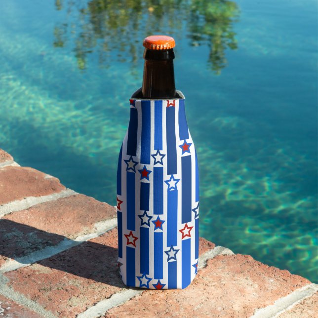 Porta-garrafa Quarto de julho Estrelas e Stripes (Piscina in situ)