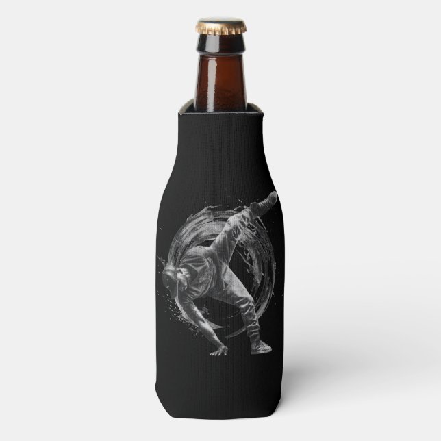 Porta-garrafa Quebrar Estilo Urbano Movimento Monocromático (Frente da Garrafa)