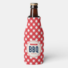 Porta-garrafa Red Gingham e Blue CHURRASCO Party