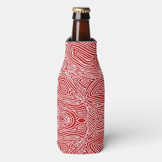 Porta-garrafa Red Scribbleprint (Frente da Garrafa)