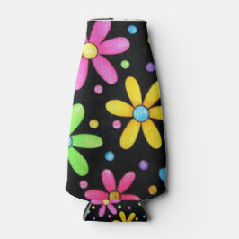 Porta-garrafa resfriador floral de cor divertida