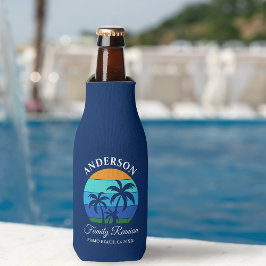 Porta-garrafa Reunião Familiar Summer Beach Palm Trees Blue